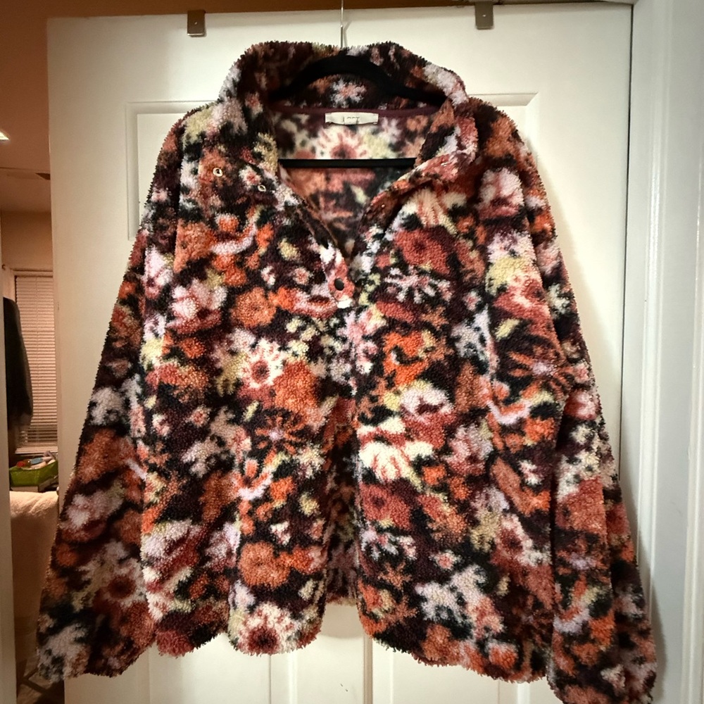 LOFT Multicolor Sherpa pullover